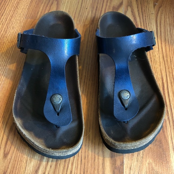 Birkenstock Shoes - Birkenstock Gizeh Navy Sandals Size 9